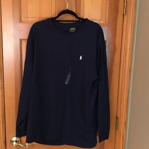 Polo by Ralph Lauren Navy Long-Sleeve Crewneck with Embroidered Pony